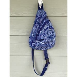 Sakroots On the Go Sling Backpack Blue Navy Wanderlust Hiking Travel Accessory